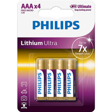 Батарейки PHILIPS Lithium Ultra AAA 4 шт (FR03LB4A/10)