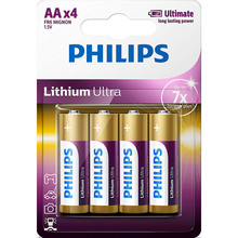 Батарейки PHILIPS Lithium Ultra AA 4 шт (FR6LB4A/10)