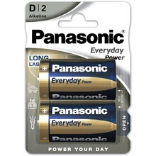 Батарейки PANASONIC Everyday Power D 2 шт (LR20REE/2B)