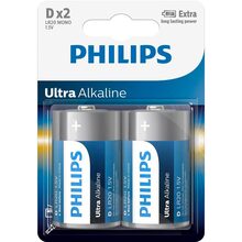 Батарейка Philips Ultra Alkaline D BLI 2 (LR20E2B/10)