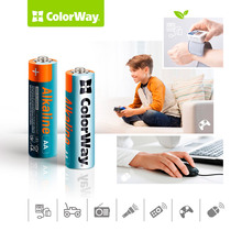 Батарейки COLORWAY Alkaline Power АА 2 шт (CW-BALR06-2BL)