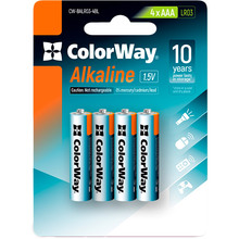 Батарейки  COLORWAY Alkaline Power LR 03 (ААА) 4 шт (CW-BALR03-4BL)