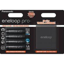 Аккумуляторы PANASONIC AA Eneloop 2500mAh Pro NI-MH 4 шт + Case (BK-3HCDEC4BE)