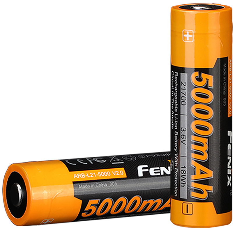 Акумулятор FENIX Li-Ion 21700 5000 мАг 1 шт (ARB-L21-5000V20) Особливості плата захисту