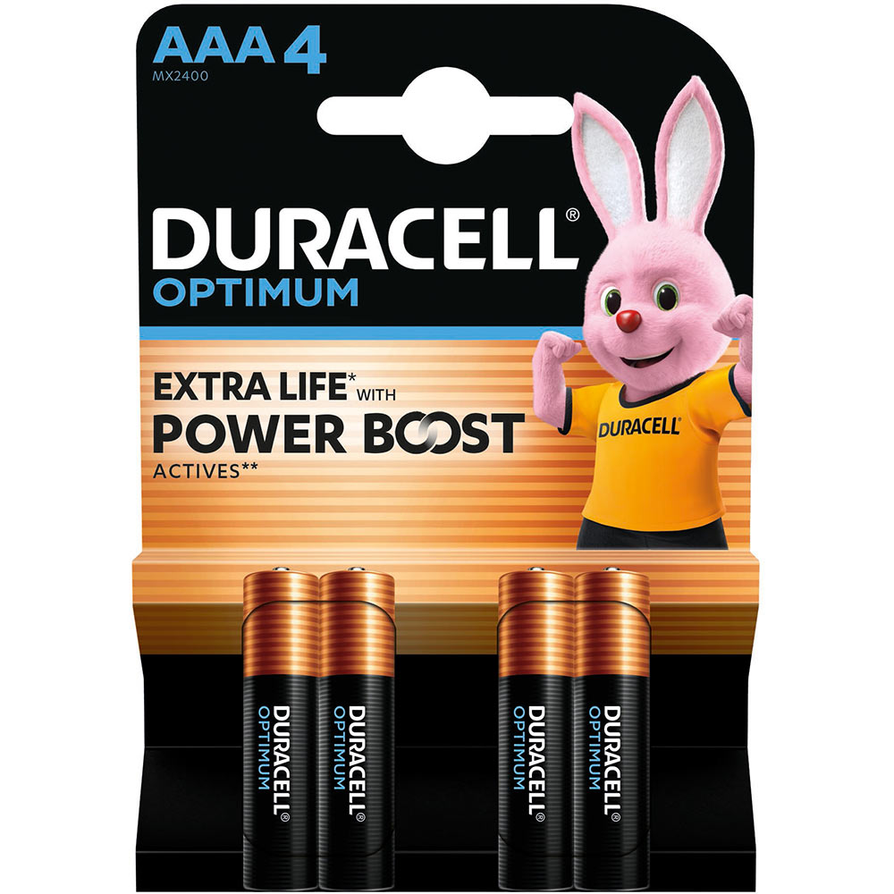 Щелочные батарейки DURACELL Optimum AAA 4 шт (5015596)