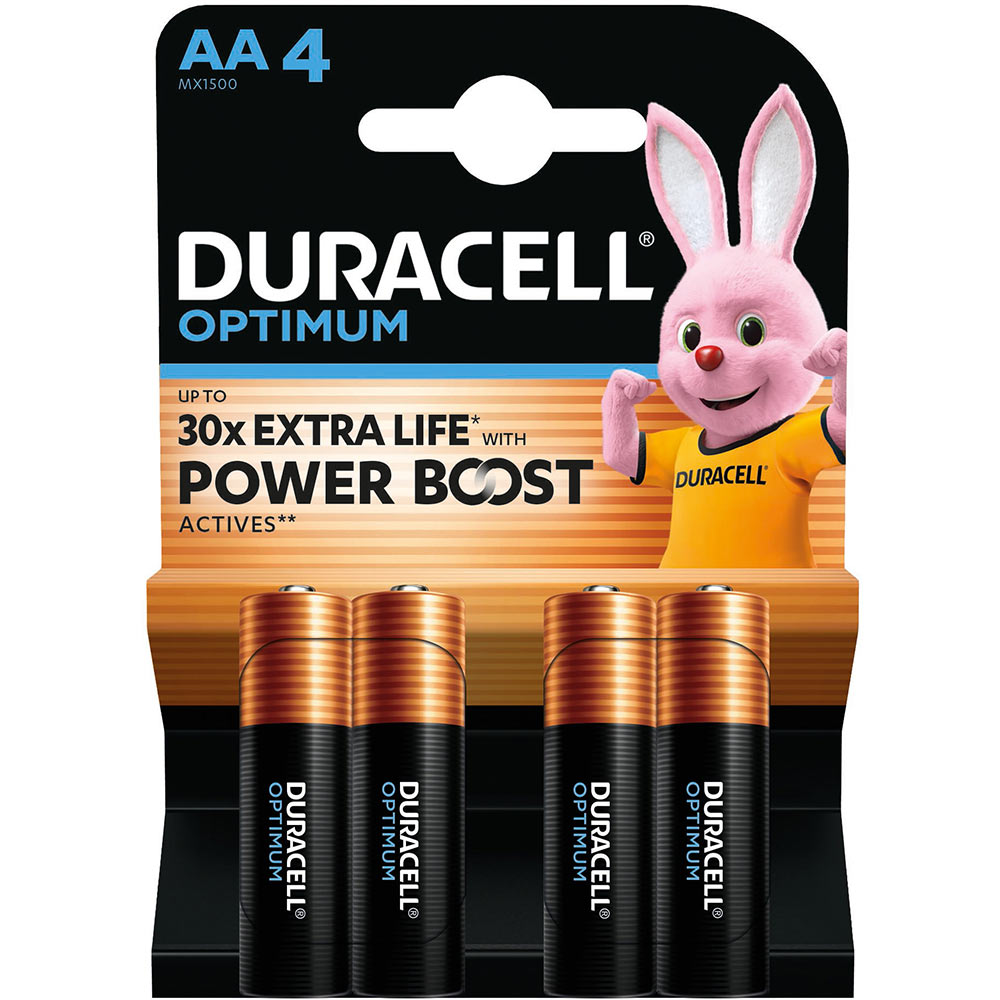 Щелочные батарейки DURACELL Optimum AA 4 шт (5015595)
