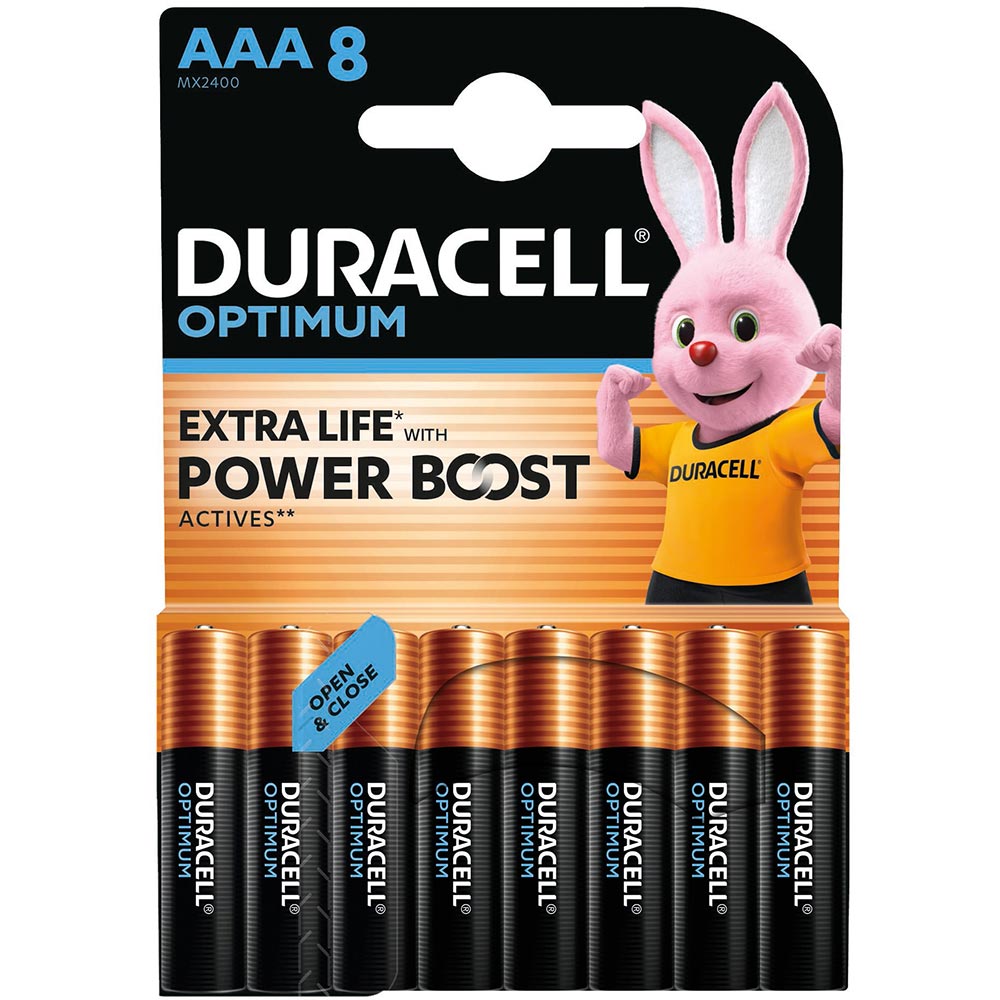 Щелочные батарейки DURACELL Optimum AAA 8 шт (5015602)