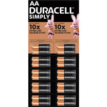 Батарейки DURACELL Simply AA лужні 20 шт (5010608/5014439)