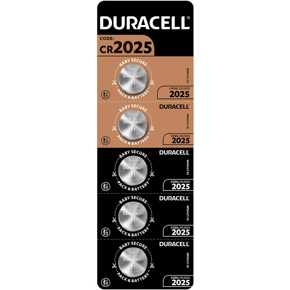 Батарейки Duracell CR 2025 / DL 2025 литиевые (5010980) 5 шт