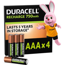 Акумулятори DURACELL Rechargeable AAA 750 мАг 4 шт (5007331)