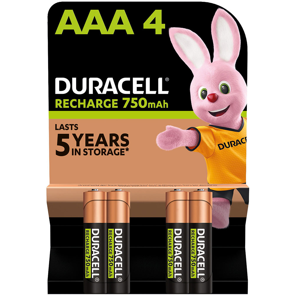 Акумулятори DURACELL Rechargeable AAA 750 мАг 4 шт (5007331)