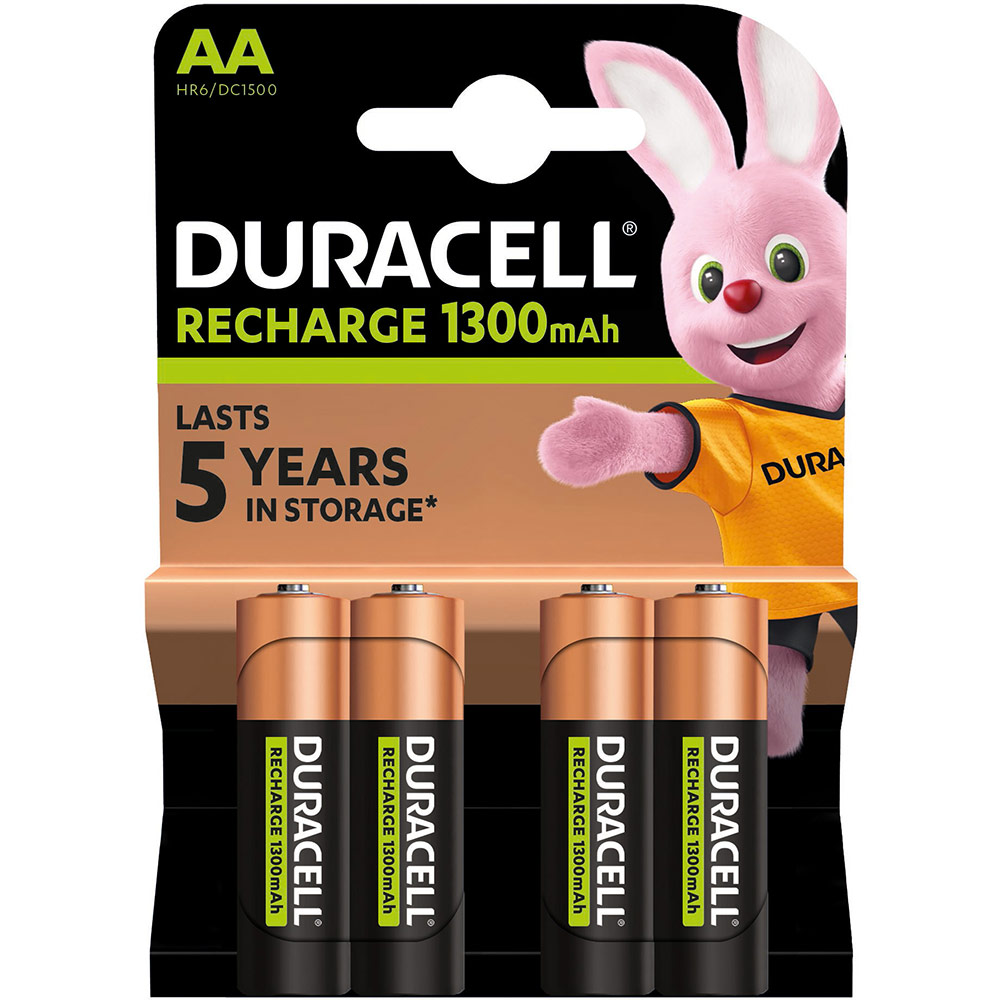 Аккумуляторы DURACELL Rechargeable AA 1300 мАч 4 шт (5007324) Аккумуляторы DURACELL Rechargeable AA 1300 мАч 4 шт (5007324)