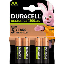 Аккумуляторы DURACELL Rechargeable AA 1300 мАч 4 шт (5007324)