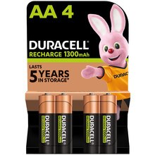 Аккумуляторы DURACELL Rechargeable AA 1300 мАч 4 шт (5007324)