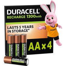 Акумулятори DURACELL Rechargeable AA 1300 мАг 4 шт (5007324)