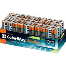 Батарейки COLORWAY Alkaline Power AAA Colour Box 40 шт (CW-BALR03-40CB)