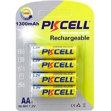 Акумулятори PKCELL Ni-MH AA 1300 мАг 1.2В 4 шт (PC/AA1300-4BR)