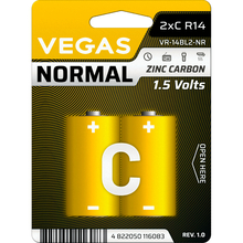 Батарейки VEGAS Zinc-Carbon Normal C 2шт (VR-14BL2-NR)