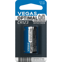 Батарейки VEGAS Optimal CR123 Lithium 1 шт (VCR-123BL1-OP)