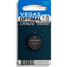 Батарейки Vegas Optimal CR1620 1 шт (VСR-1620BL1-OP)