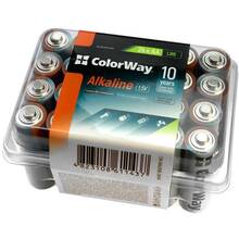 Батарейки COLORWAY Alkaline Power AA/LR06 Plactic Box 24шт (CW-BALR06-24PB)