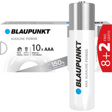 Батарейки BLAUPUNKT Alkaline Power AAA 10 шт (8+2) (LR03BPO/10CB 8+2)