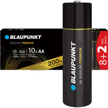 Батарейки BLAUPUNKT Alkaline Premium AA 10шт (8+2) (LR6BPR/10CB 8+2 )