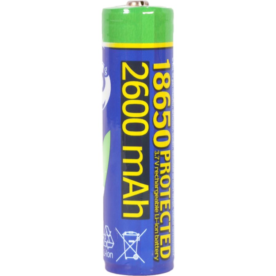 Аккумулятор ENERGENIE 18650 Li-Ion 2600 mAh BL 1 шт (EG-BA-18650/2600) Электрохимическая система литий-ионная (Li-ion)