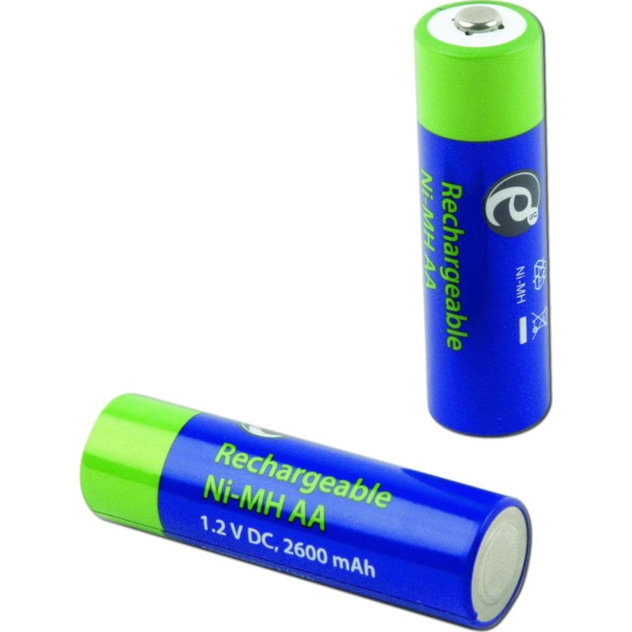 Аккумулятор ENERGENIE AA/HR6 NI-MH 2600 mAh BL 2 шт (EG-BA-AA26-01) Электрохимическая система никель-металлогидридная (NiMH)