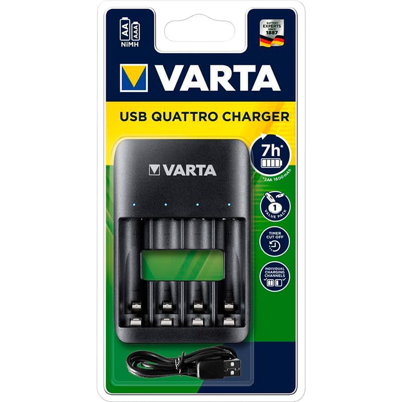 Зарядное устройство VARTA Value USB Quattro Charger pro (57652101401) Дополнительно Защита от обратной полярности; Защита от короткого замыкания
