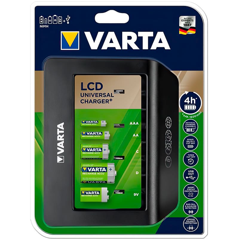 Фото 4 Зарядний пристрій VARTA LCD Universal Charger Plus (57688101401)