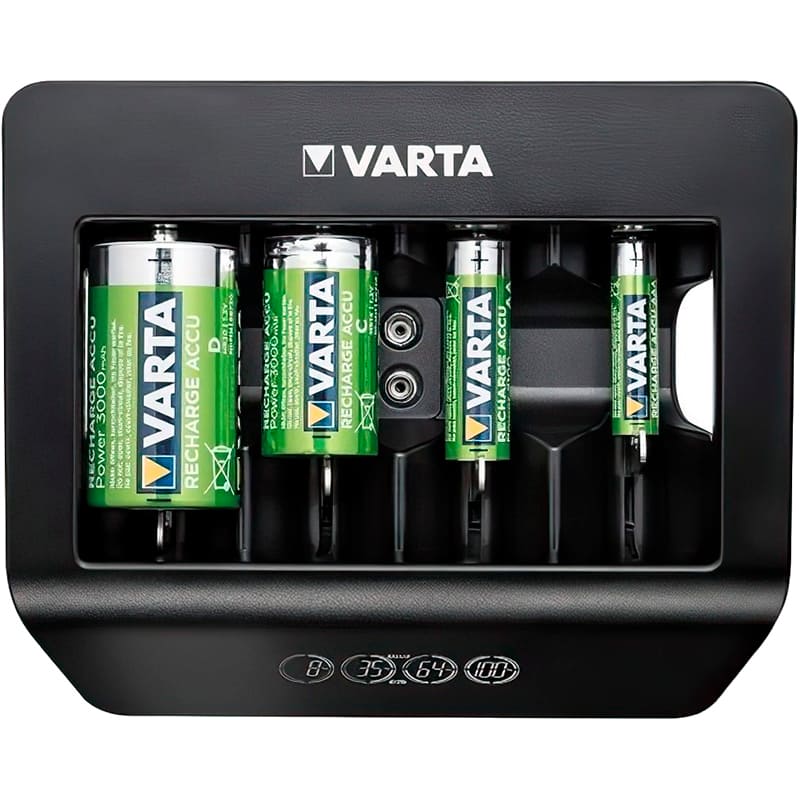 Зарядное устройство VARTA LCD Universal Charger Plus (57688101401) Размер батареи цилиндр AA (R6,316)