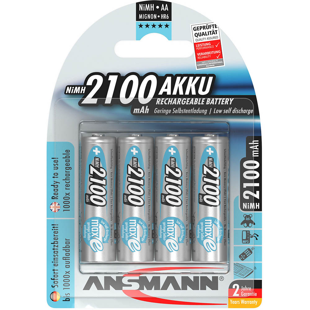 Акумулятори ANSMANN AA 2100 mAh maxE Premium 4 шт (5035052)