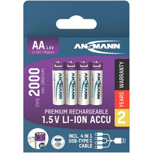 Акумулятори ANSMANN AA 2000 mAh 4шт (1312-0036)