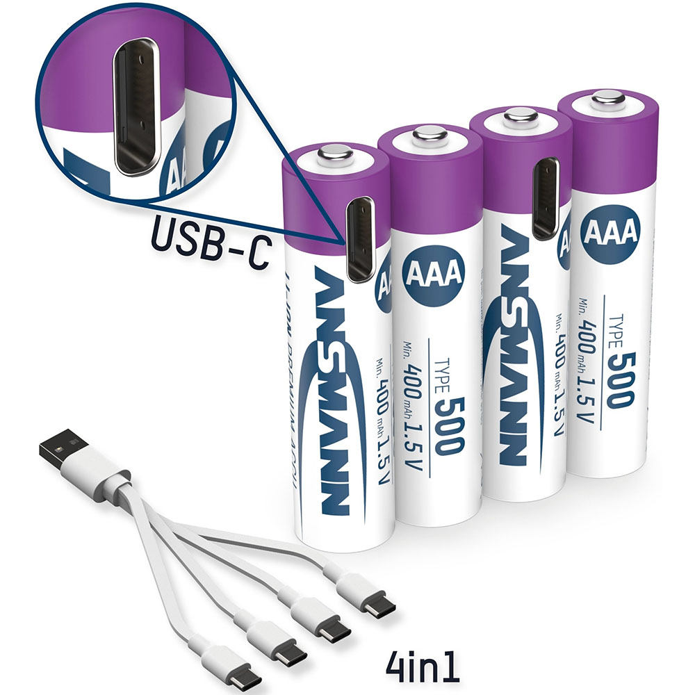 Покупка Акумулятори ANSMANN AAA 500 mAh 4шт (1311-0028)