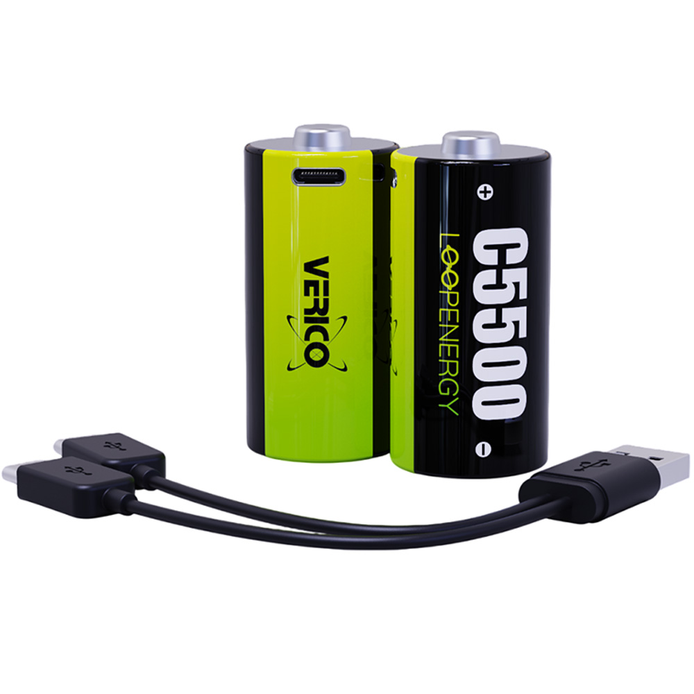 Акумуляторна батарея VERICO Loop Energy C/R14 USB Type-C/3700mAh/5550mWh-1.5V Li-ion 2шт (75771)