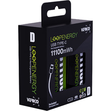 Акумуляторна батарея VERICO Loop Energy D/R20 USB Type-C/7400mAh/11100mWh-1.5V/Li-ion 2шт (75772)