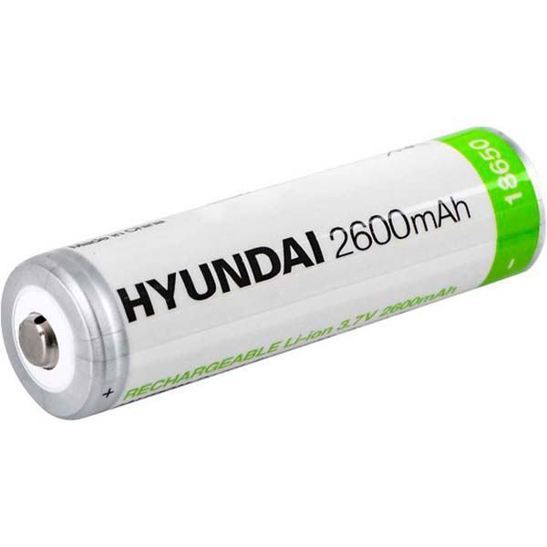 Акумулятор HYUNDAI 18650 Li-ion 2600mAh Sharp Top (6857838) Електрохімічна система літій-іонна (Li-ion)