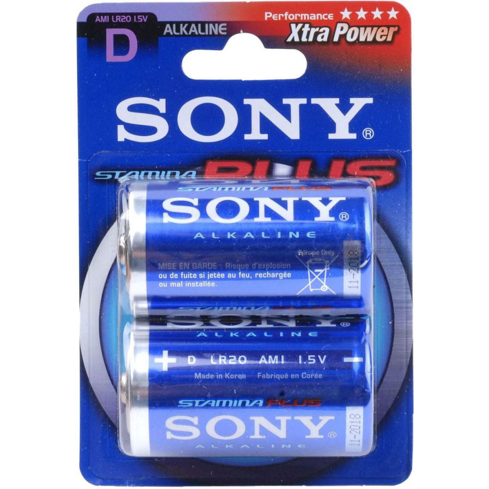 Батарейки SONY LR20 Stamina Plus (AM1B2D)