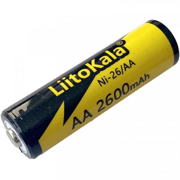 Аккумулятор LIITOKALA rechargeable battery 1 pcs (Ni-26/AA) Электрохимическая система никель-металлогидридная (NiMH)
