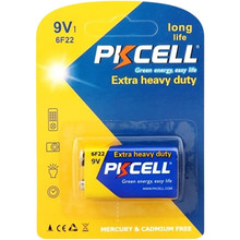 Солевая батарейка PKCELL 6F22 1шт (PC/6F22-1B)
