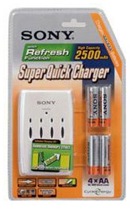 Зарядное устройство SONY Super Quick Charger + 4xAA 2500 mAh