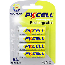 Аккумуляторы PKCELL AA4 600mAh (PC/AA600-4BR)