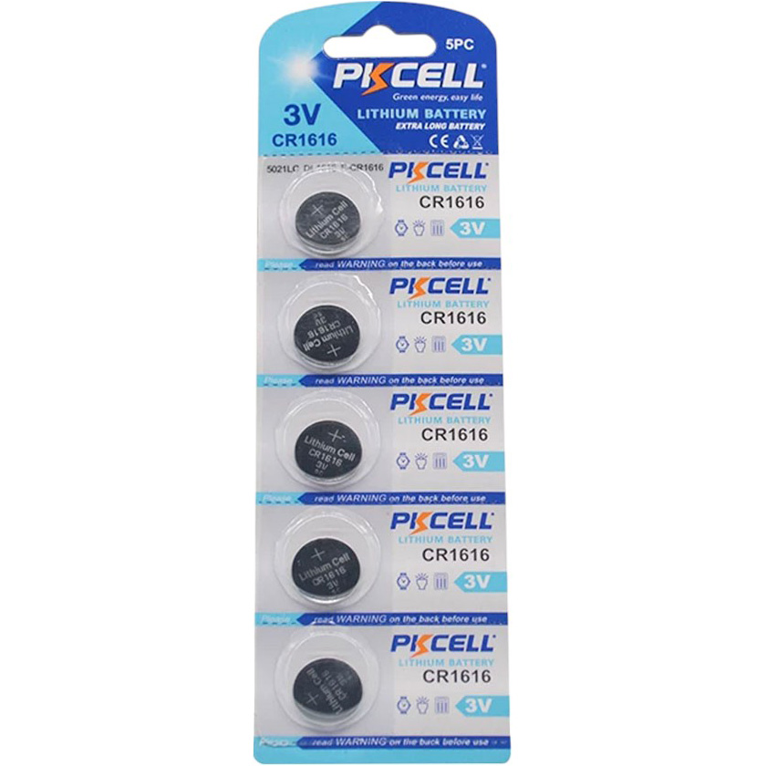 Литиевые батарейки PKCELL CR1616 5шт (PC/CR1616)