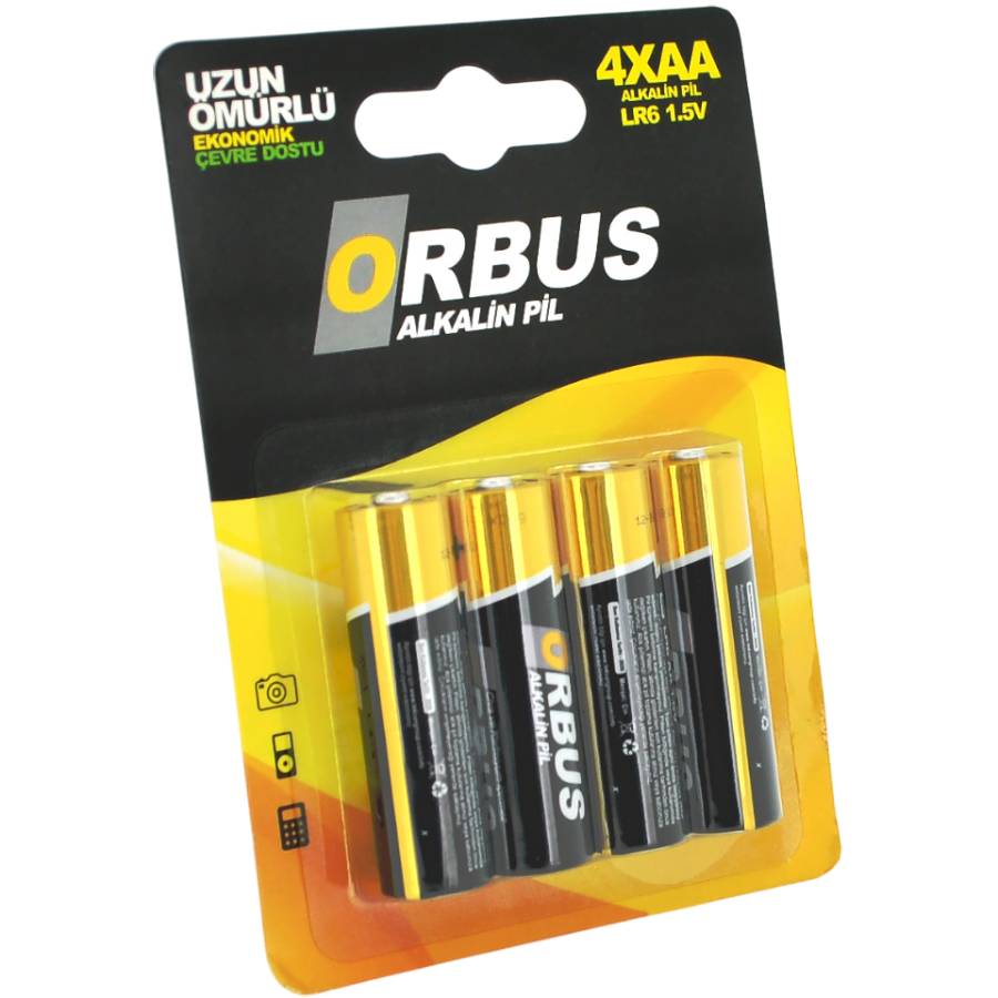 Батарейки ORBUS 1.5V AA/LR06 (ORB/LR06-4B)