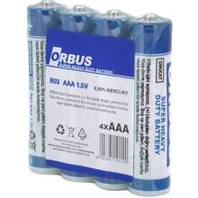 Батарейки ORBUS Zinc Carbon 1.5V AAA/LR03 (ORBZnC/LR03-4S)