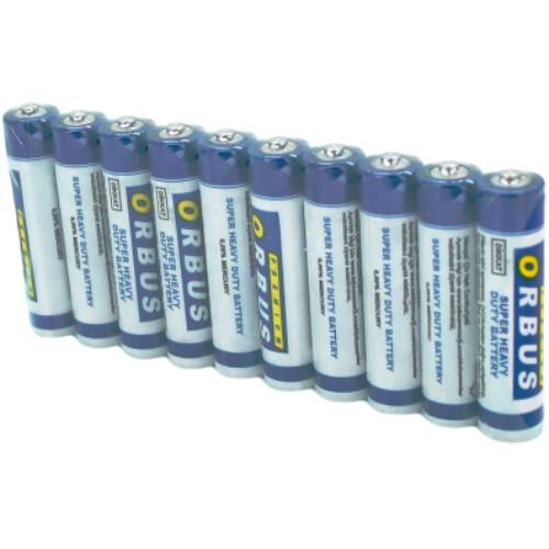 Батарейки ORBUS Zinc Carbon 1.5V AAA/LR03 (ORBZnC/LR03-10S)