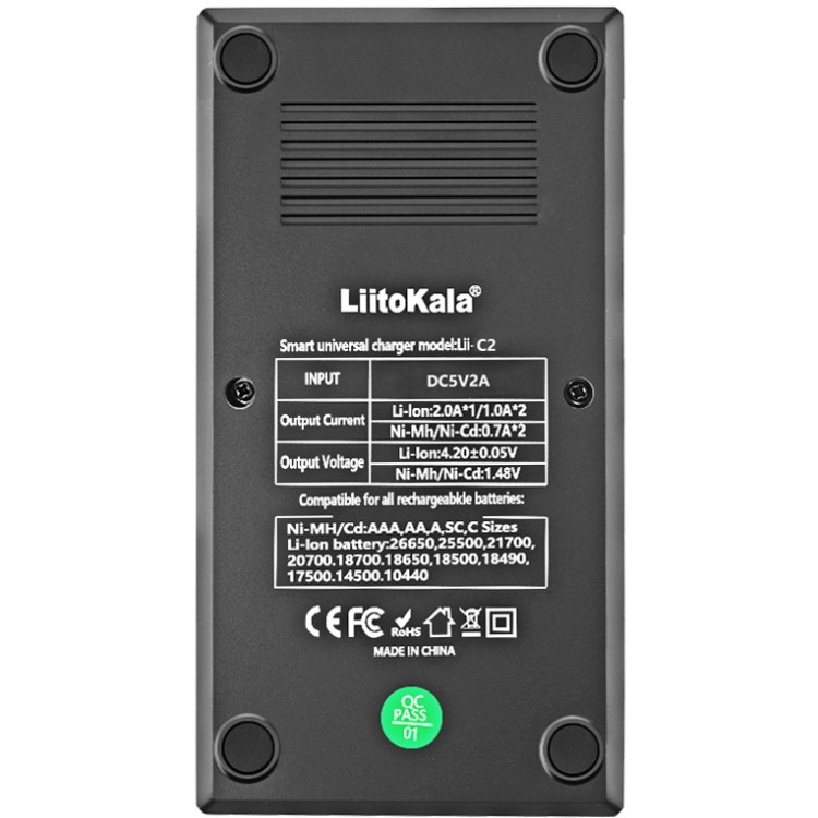 Зарядний пристрій LIITOKALA Lii-C2 для NiMH/Li-ion Вольтаж 5