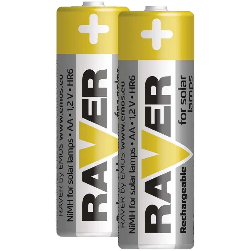 Аккумуляторы EMOS RAVER AA 600 mAh 2 шт. (B7426) Дополнительно тип: HR6; больше 500 циклов заряда; для использования в садовых солнечных фонарях