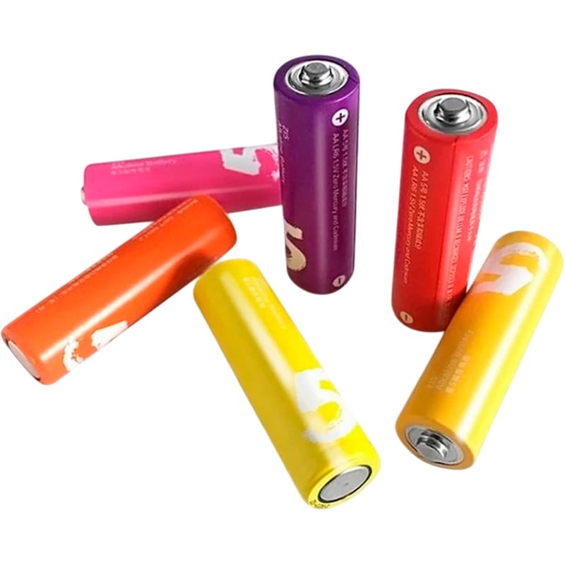 Батарейки CUKTECH Xiaomi B08 AA Rainbow Alkaline 24 шт (CUKAAB08CNCM) Размер батареи цилиндр AA (R6,316)